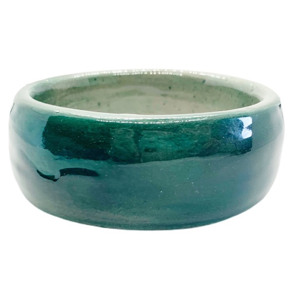 HANS ARTISAN CERAMIC GLAZED WIDE BANGLE BRACELET